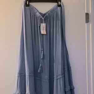 SHEIN Light Blue Maxi Skirt 2XL NWT